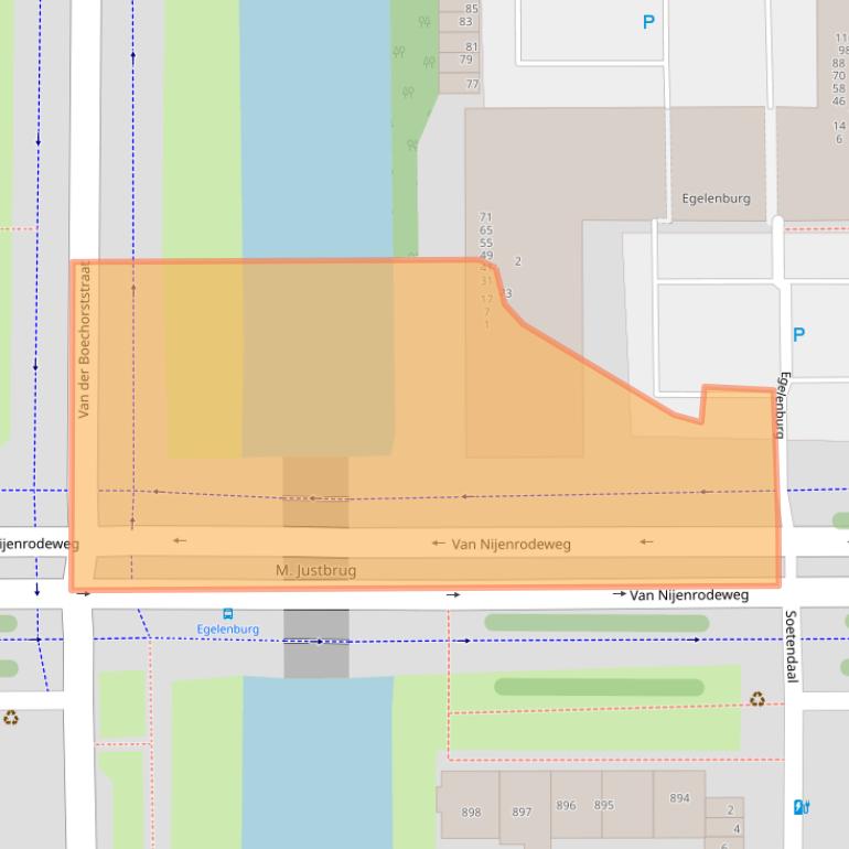 Kaart van postcodegebied 1081GH.