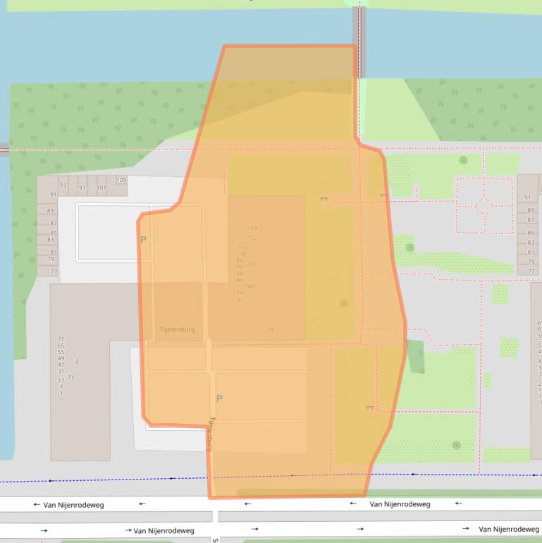 Kaart van postcodegebied 1081GK.