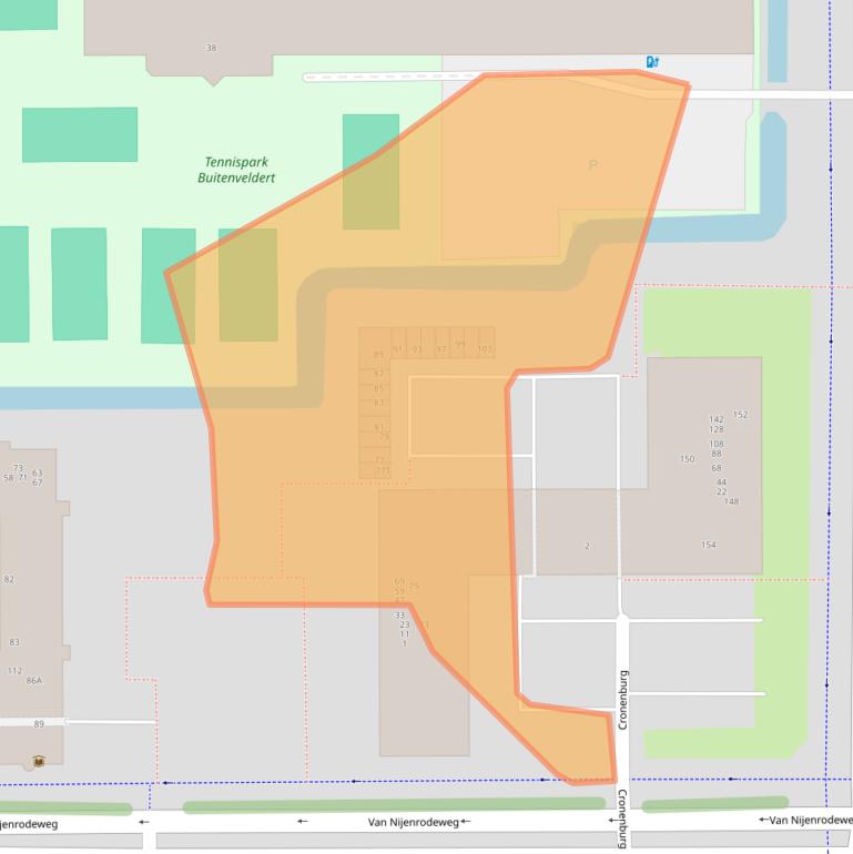 Kaart van postcodegebied 1081GM.