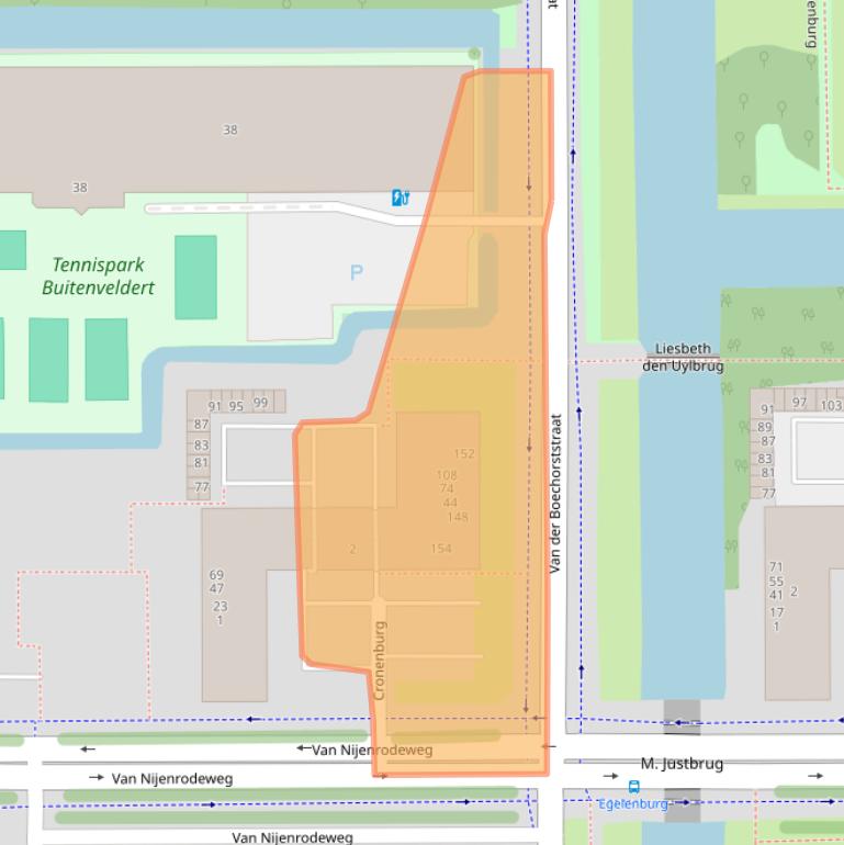 Kaart van postcodegebied 1081GN.