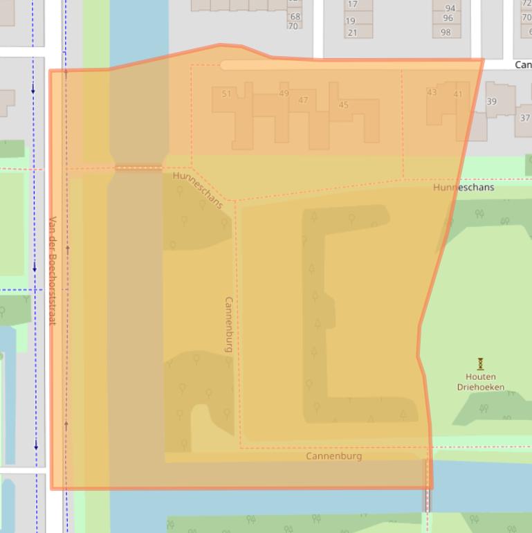 Kaart van postcodegebied 1081GW.