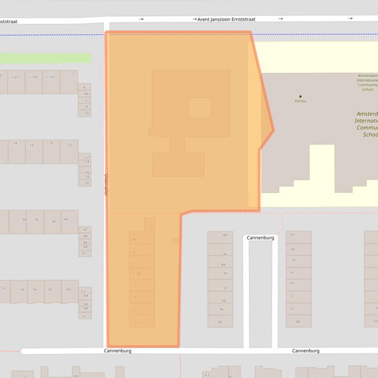 Kaart van postcodegebied 1081HJ.