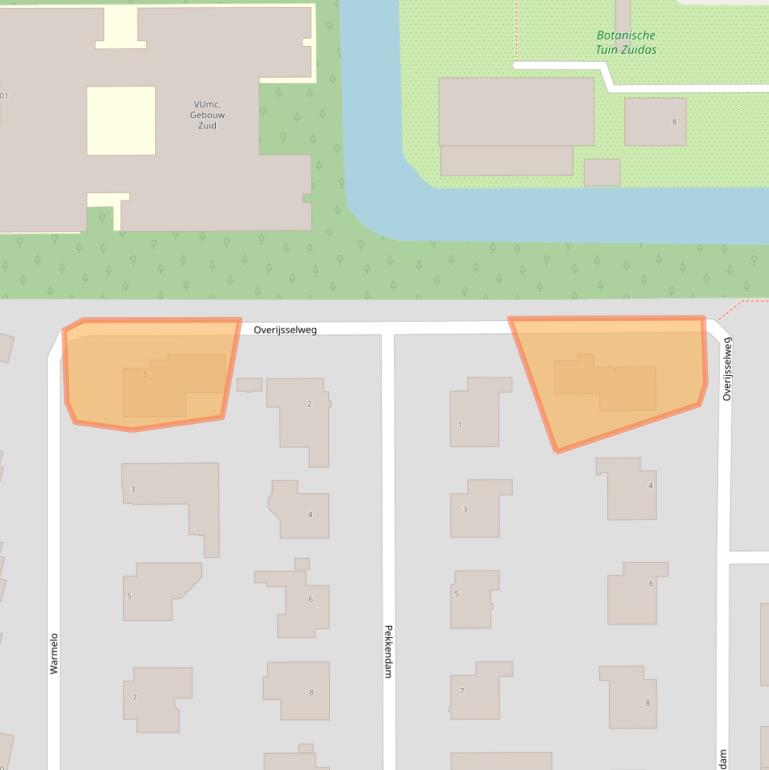 Kaart van postcodegebied 1081HT.