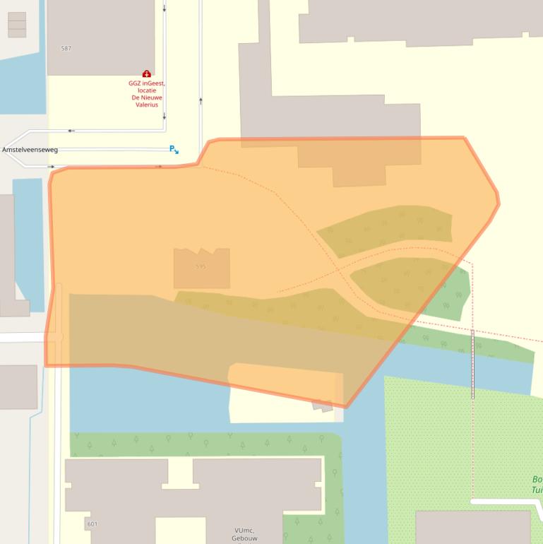 Kaart van postcodegebied 1081HX.