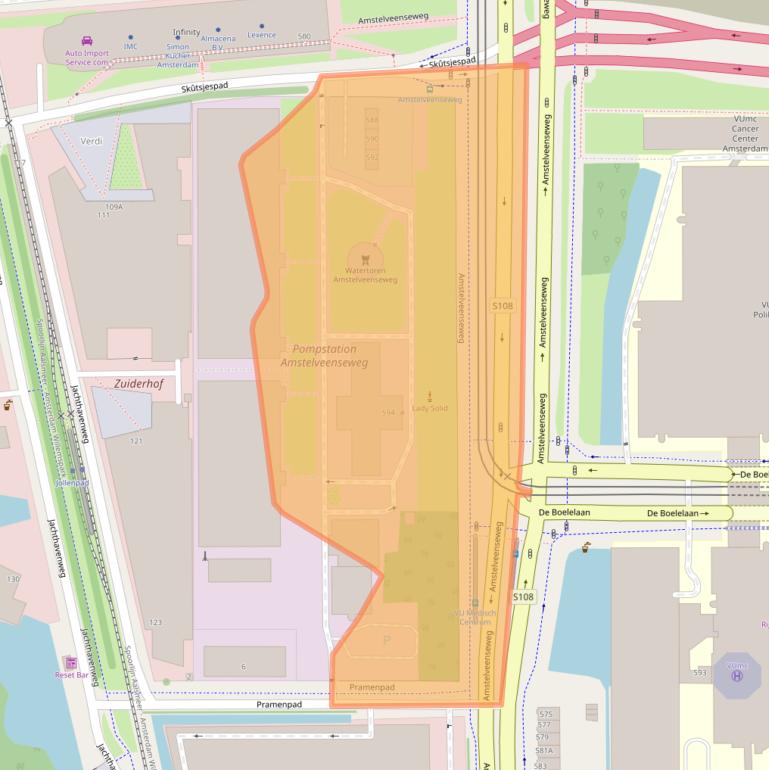 Kaart van postcodegebied 1081JH.