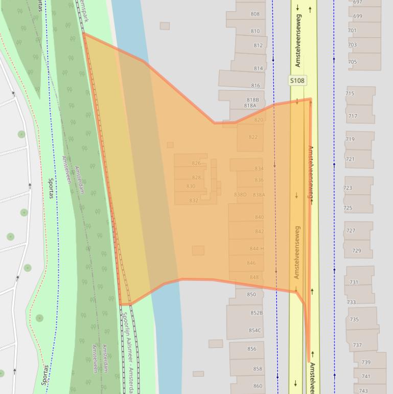 Kaart van postcodegebied 1081JL.
