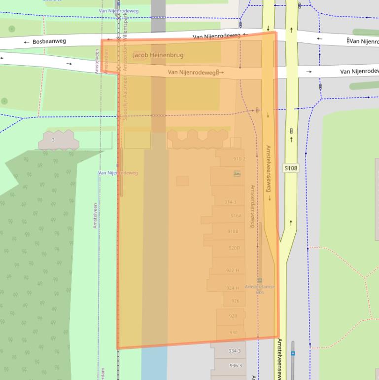 Kaart van postcodegebied 1081JN.