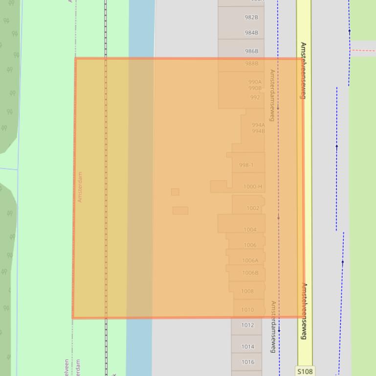 Kaart van postcodegebied 1081JS.