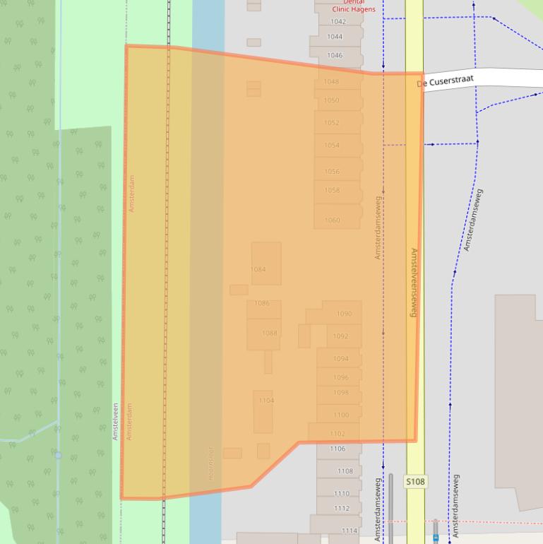 Kaart van postcodegebied 1081JV.