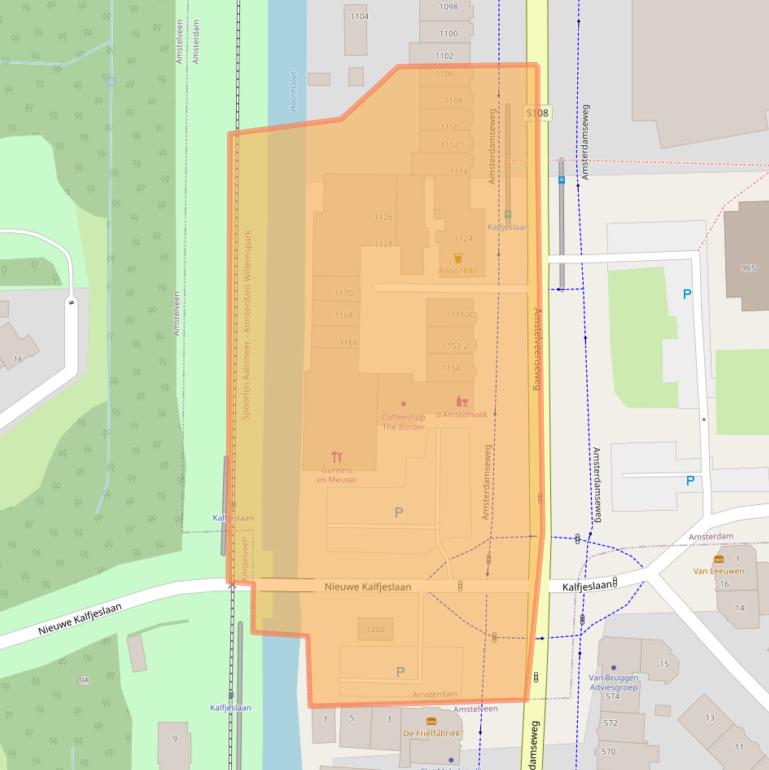Kaart van postcodegebied 1081JW.