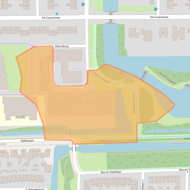 Kaart van postcodegebied 1081JX.