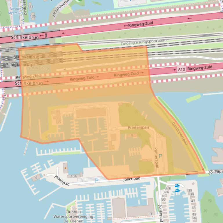 Kaart van postcodegebied 1081KB.