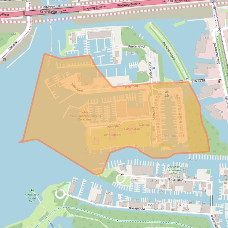 Kaart van postcodegebied 1081KC.