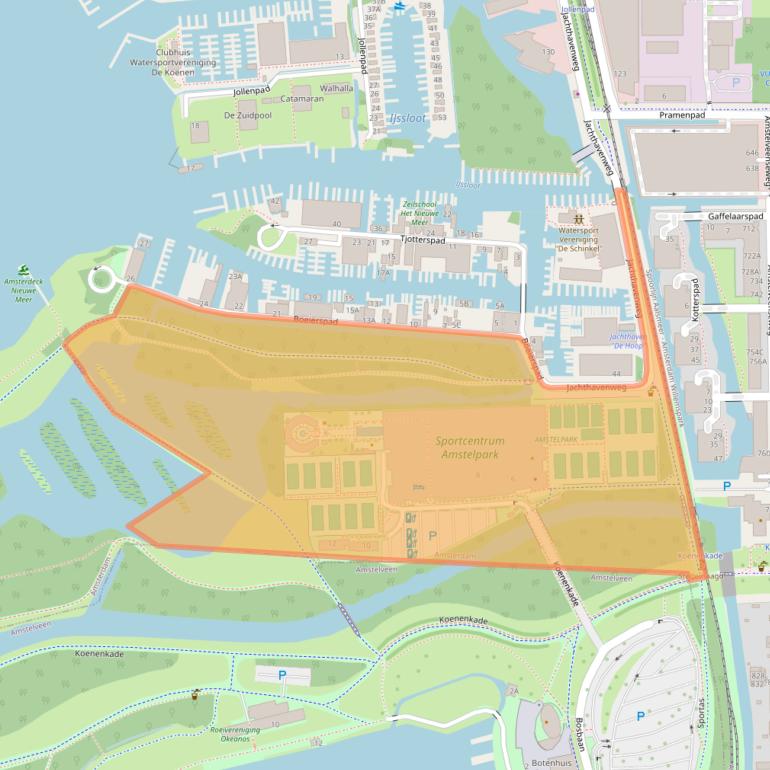 Kaart van postcodegebied 1081KH.