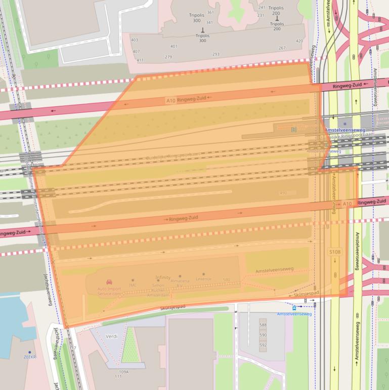 Kaart van postcodegebied 1081KL.