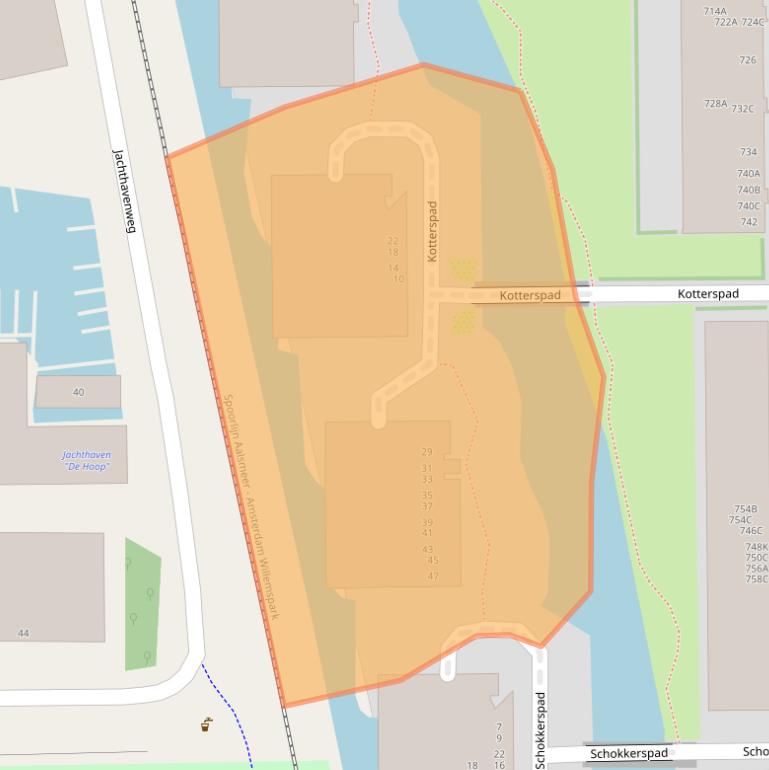 Kaart van postcodegebied 1081KP.