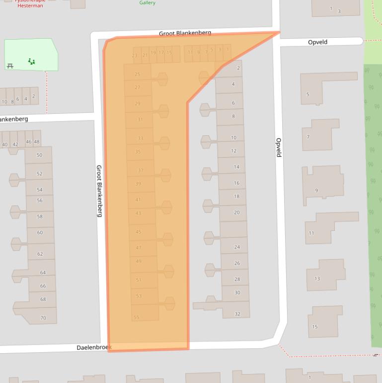 Kaart van postcodegebied 1082AC.