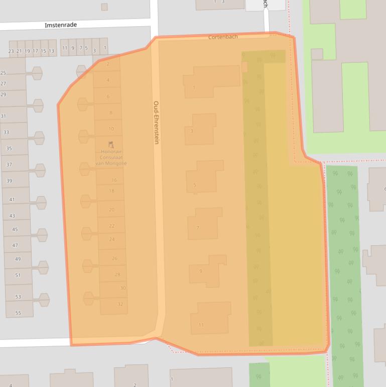 Kaart van postcodegebied 1082AH.