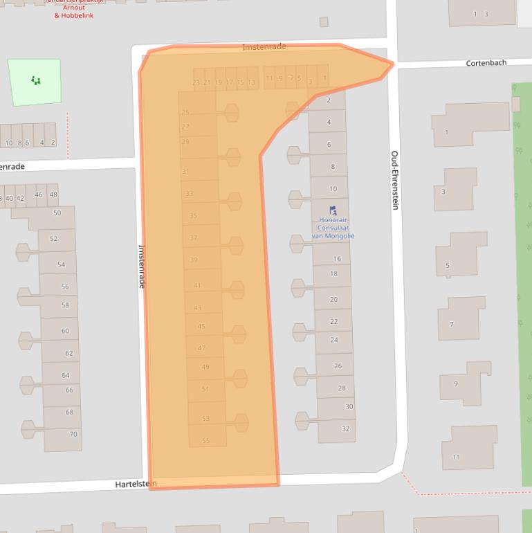 Kaart van postcodegebied 1082AK.