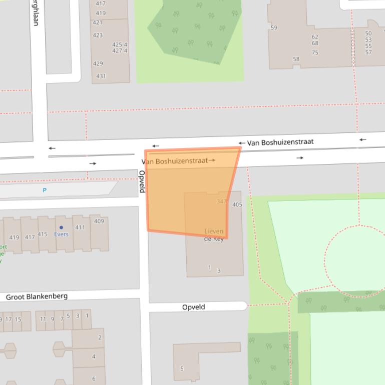 Kaart van postcodegebied 1082AN.