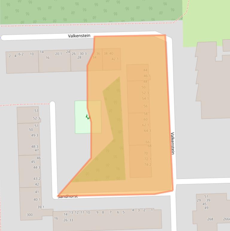 Kaart van postcodegebied 1082BP.