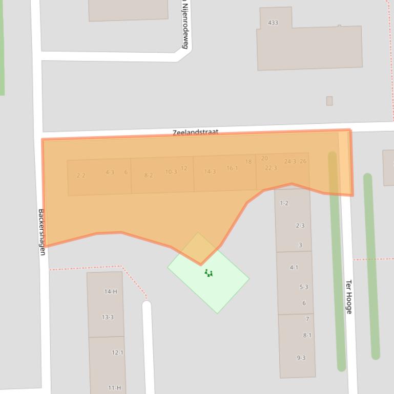 Kaart van postcodegebied 1082BW.