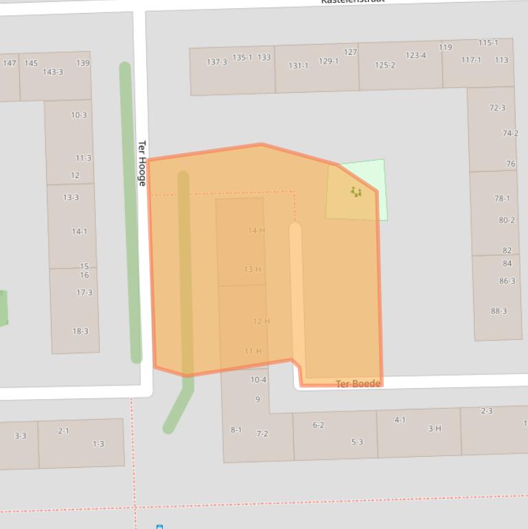 Kaart van postcodegebied 1082CD.