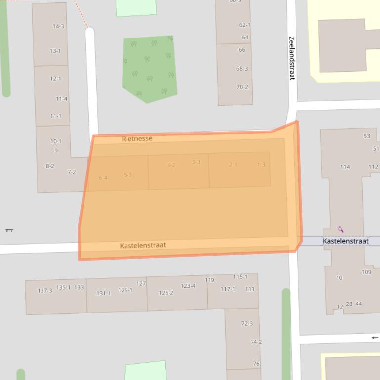 Kaart van postcodegebied 1082CE.