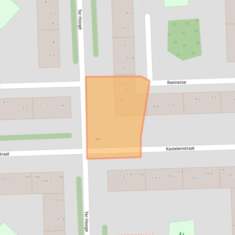 Kaart van postcodegebied 1082CG.