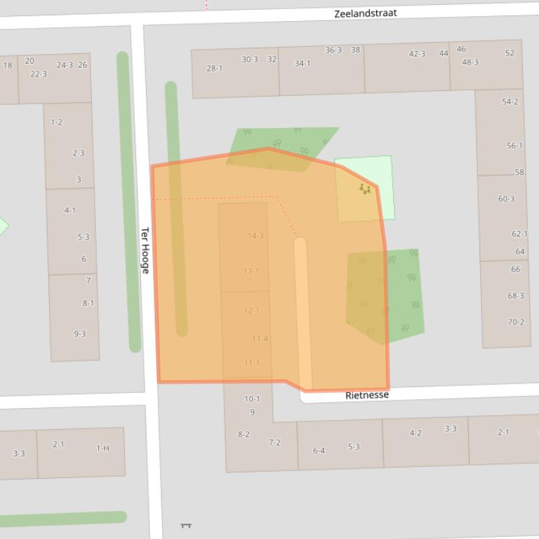 Kaart van postcodegebied 1082CH.