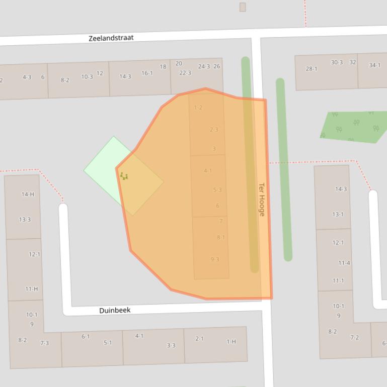 Kaart van postcodegebied 1082CJ.
