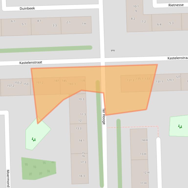 Kaart van postcodegebied 1082EC.