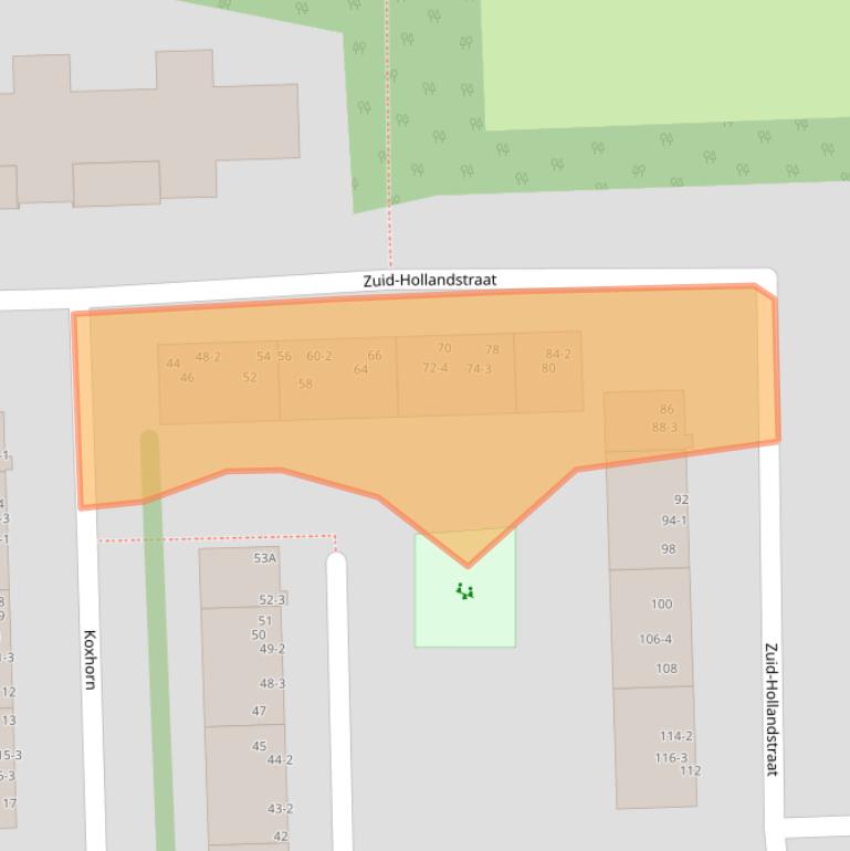 Kaart van postcodegebied 1082EL.