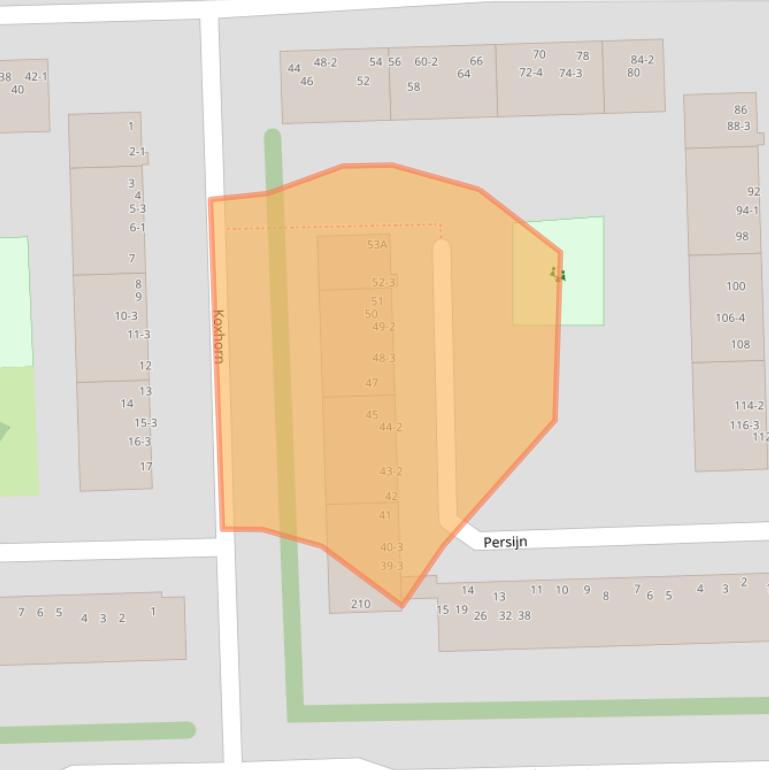 Kaart van postcodegebied 1082ET.