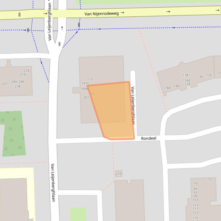 Kaart van postcodegebied 1082GE.