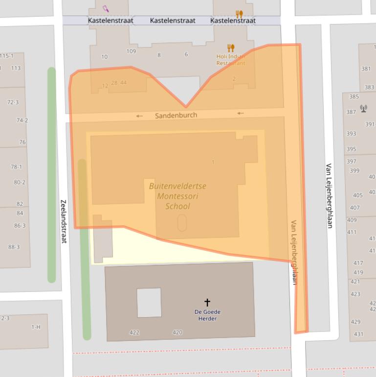 Kaart van postcodegebied 1082GN.