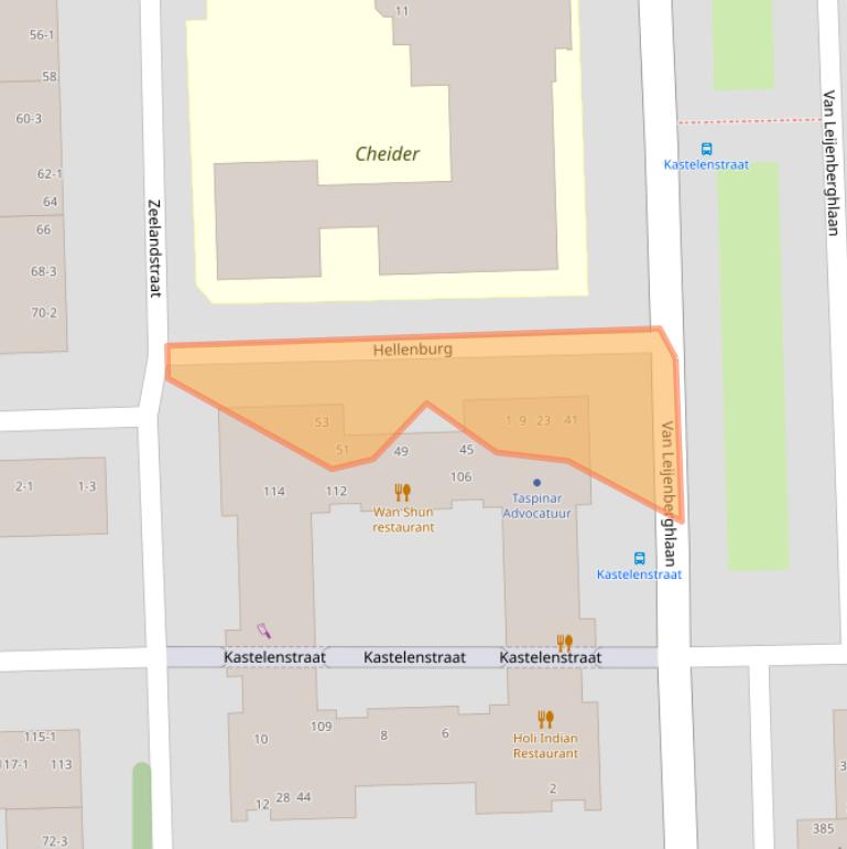 Kaart van postcodegebied 1082GP.