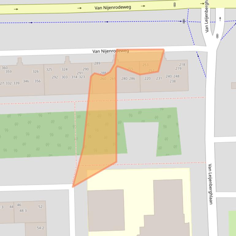 Kaart van postcodegebied 1082GX.