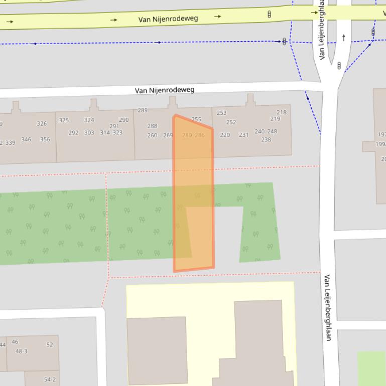 Kaart van postcodegebied 1082GZ.