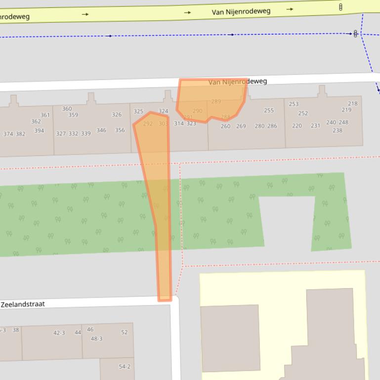 Kaart van postcodegebied 1082HA.