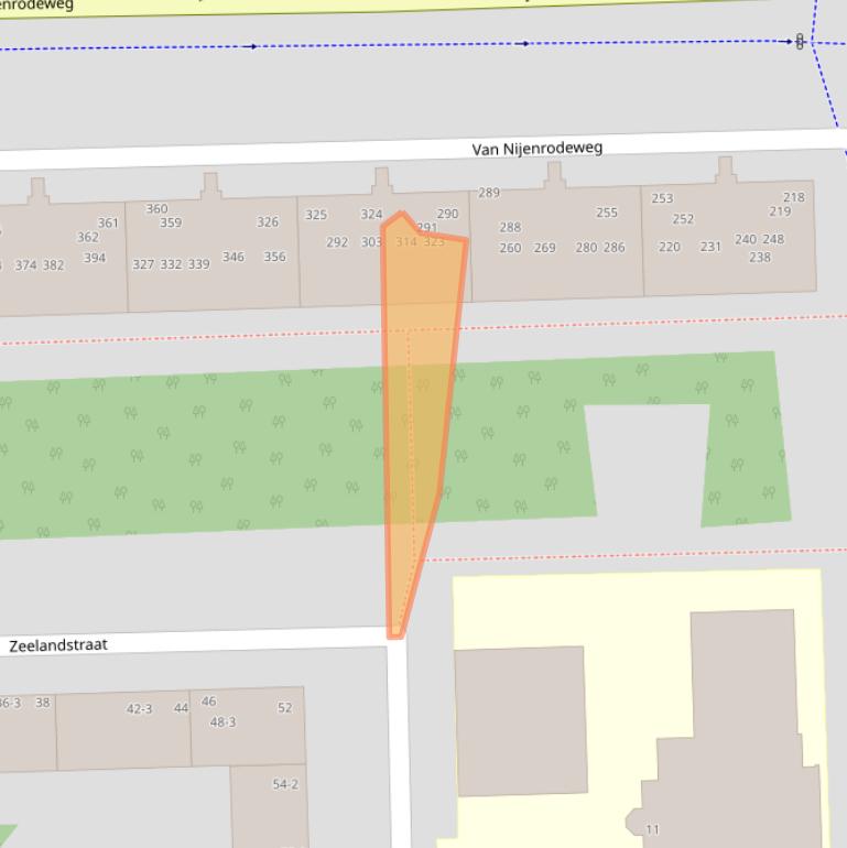 Kaart van postcodegebied 1082HB.