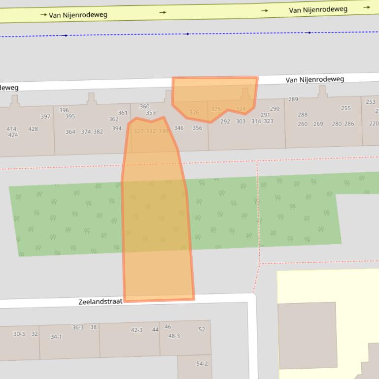 Kaart van postcodegebied 1082HC.