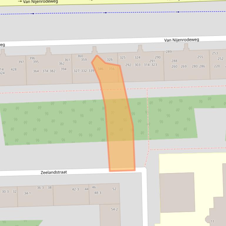 Kaart van postcodegebied 1082HD.