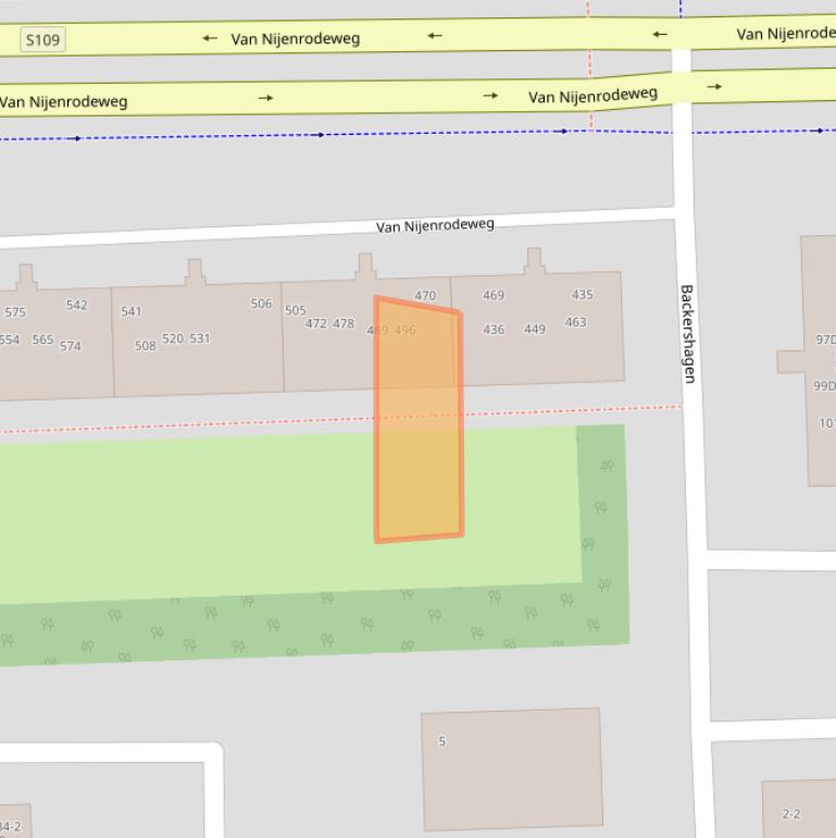 Kaart van postcodegebied 1082HN.