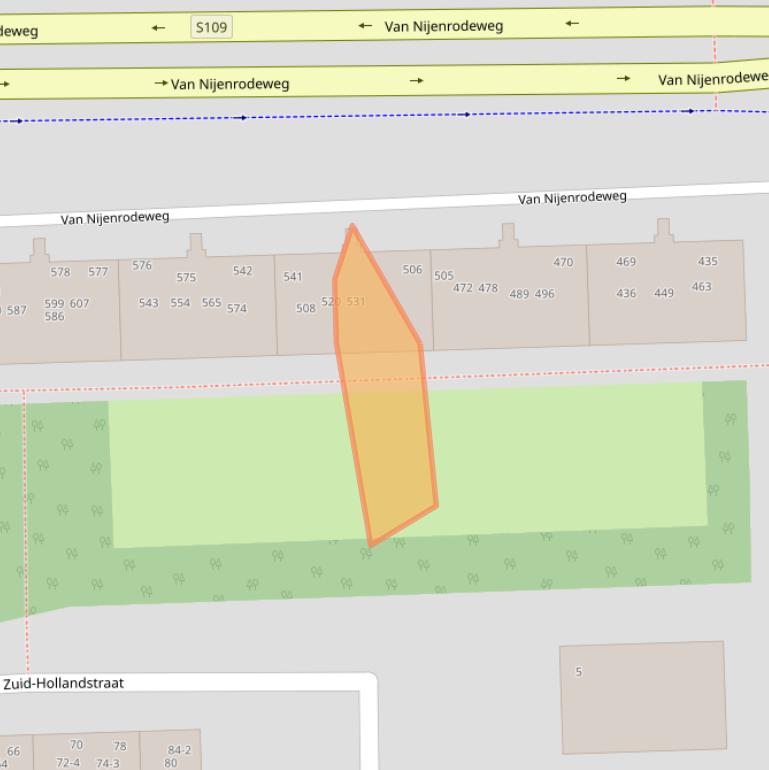 Kaart van postcodegebied 1082HR.