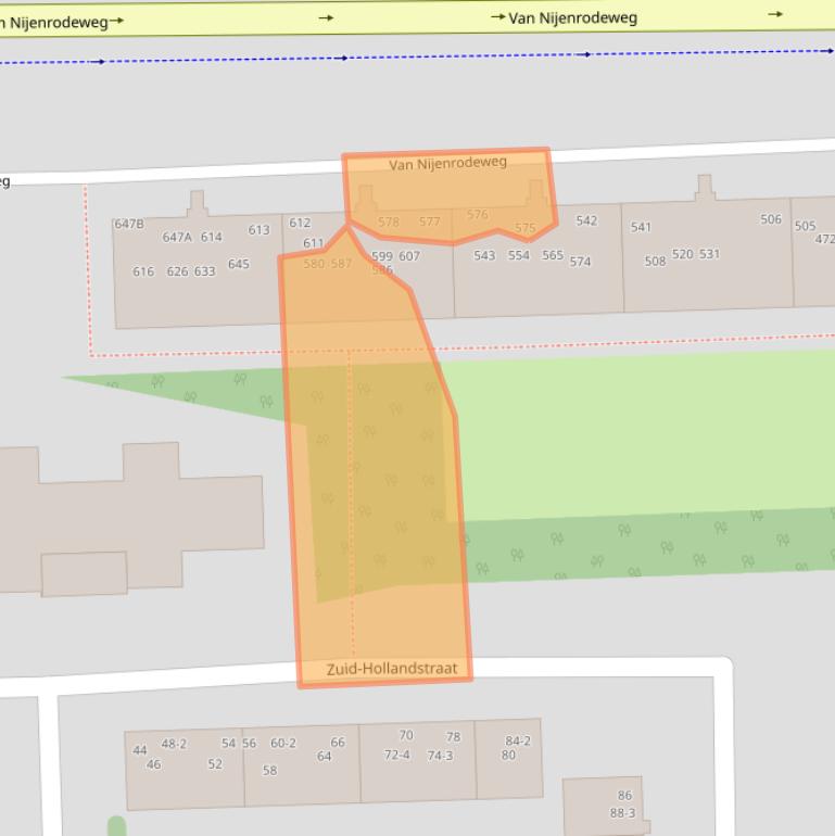 Kaart van postcodegebied 1082HV.