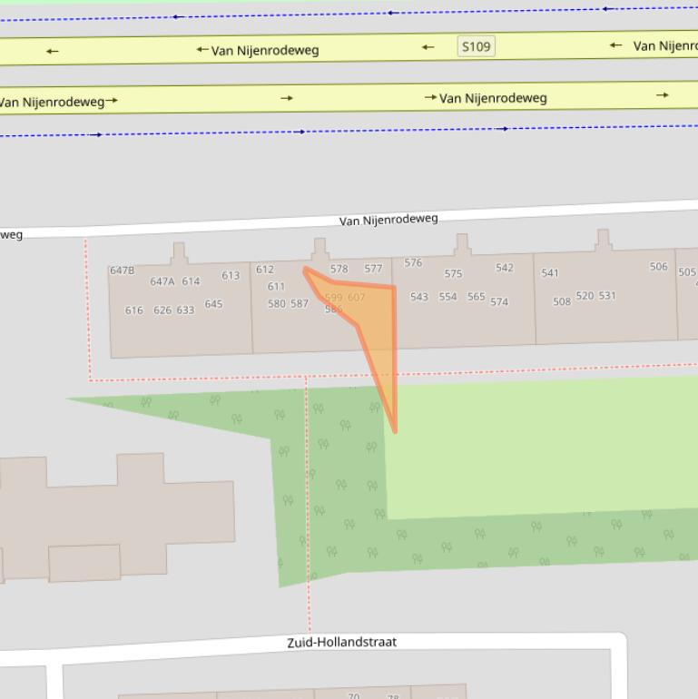 Kaart van postcodegebied 1082HW.