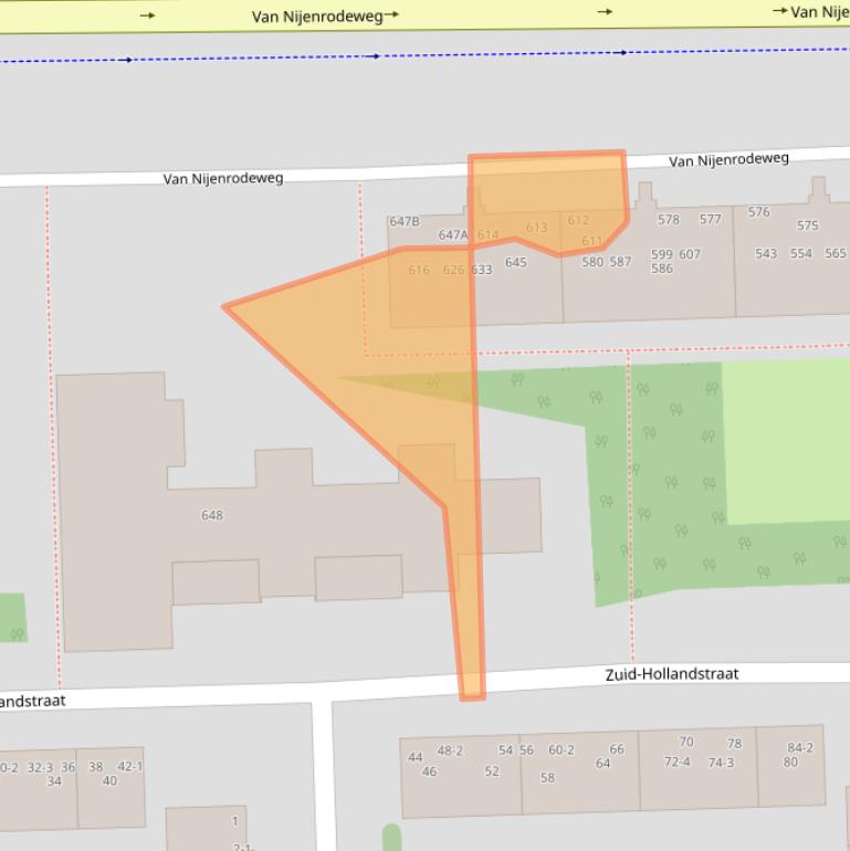 Kaart van postcodegebied 1082HX.