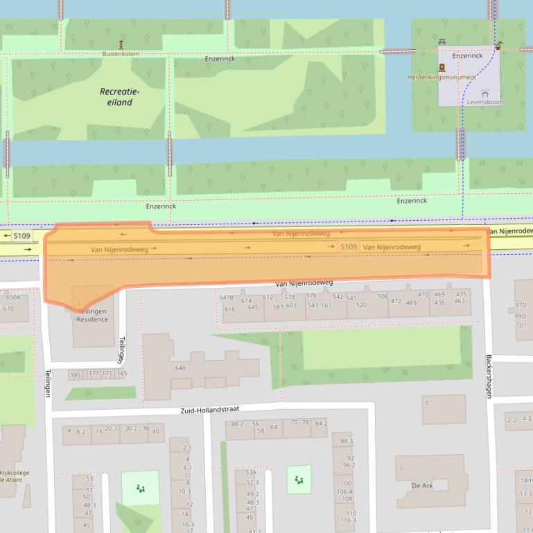 Kaart van postcodegebied 1082JP.