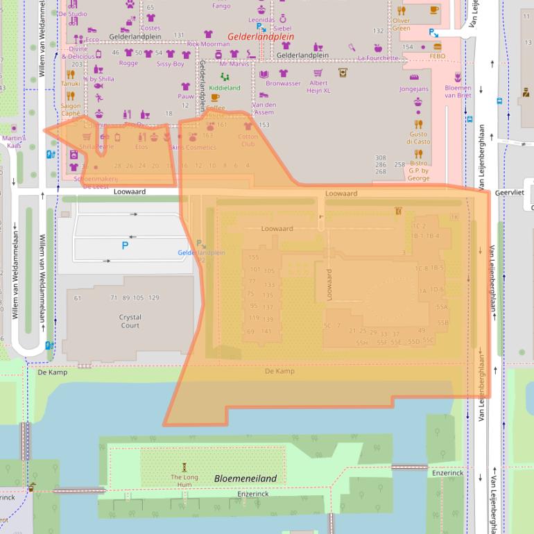 Kaart van postcodegebied 1082KR.